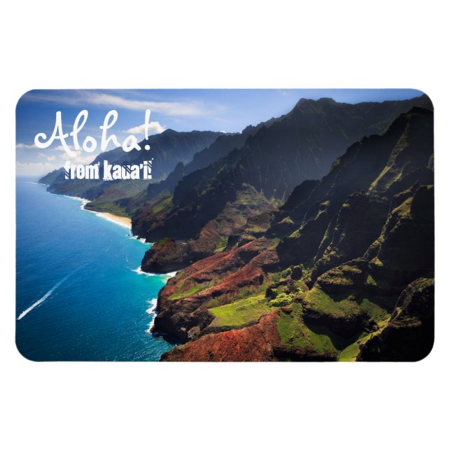 Na Pali Coastline on the Island of Kauai, Hawaii Magnet (Horizontal)