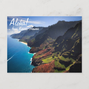 Na Pali Coastline on the Island of Kauai, Hawaii Postcard