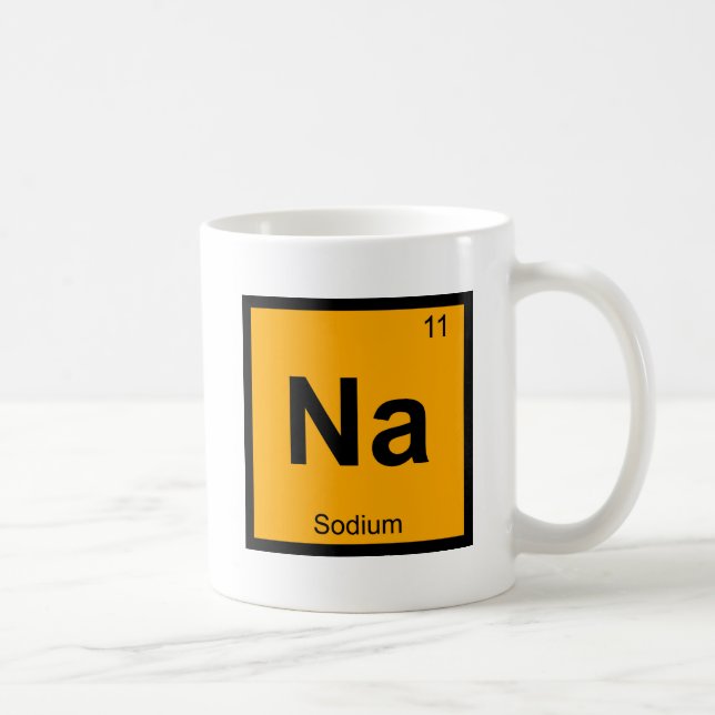 Na - Sodium Chemistry Periodic Table Symbol Coffee Mug (Right)