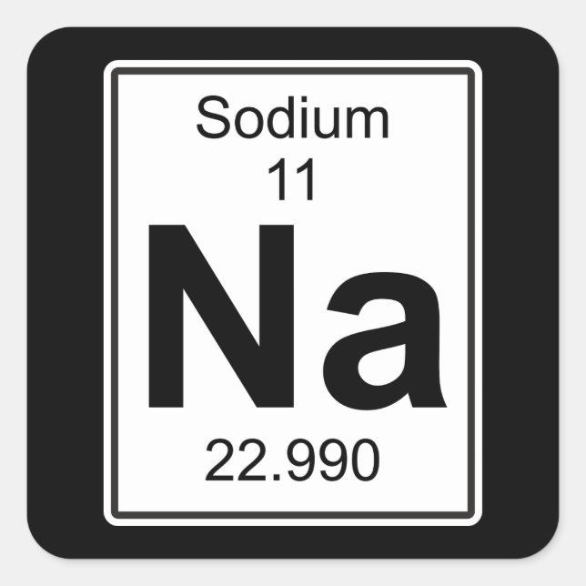 Na - Sodium Square Sticker (Front)