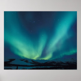 NA, USA, Alaska, Brooks Range, Curtains of green Poster