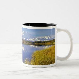 NA, USA, Alaska, Denali NP Mt. McKinley in Two-Tone Coffee Mug