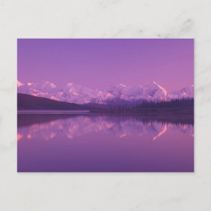 NA, USA, Alaska, Denali NP, Wonder Lake, Evening Postcard