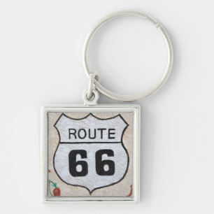 NA, USA, Arizona, Holbrook Route 66 street sign Key Ring