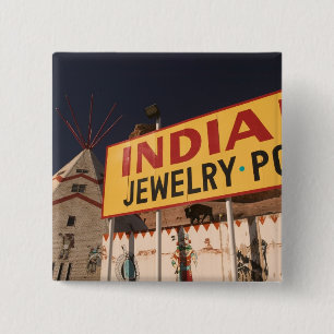 NA, USA, Arizona, Lupton Yellowhorse Indian 15 Cm Square Badge