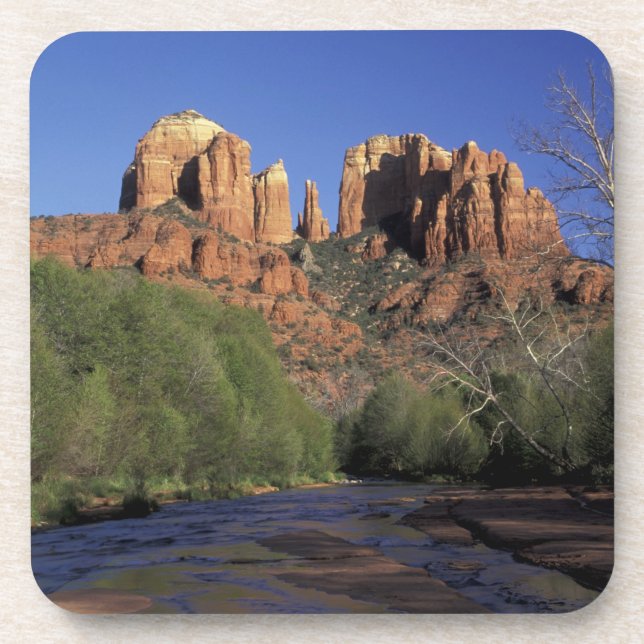 NA, USA, Arizona, Sedona. Cathedral Rock and Oak Coaster (Front)