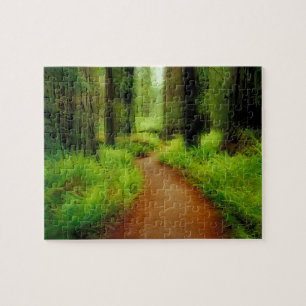 NA, USA, California, Jedediah Smith Redwoods Jigsaw Puzzle