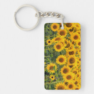 Na, USA, Colorado, Sunflowers Key Ring
