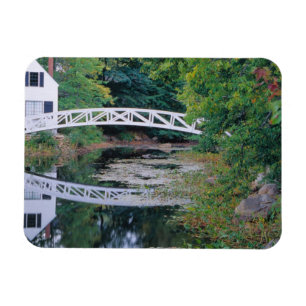NA, USA, Maine. Bridge over pond in Somesville. Magnet