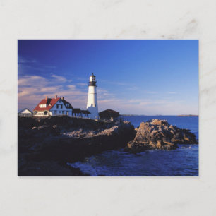 NA, USA, Maine. Portland Head lighthouse. Postcard