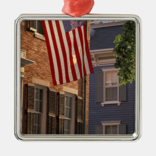 NA, USA, Massachusetts, Nantucket Island, 2 Metal Tree Decoration