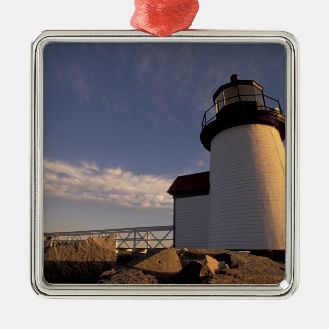 NA, USA, Massachusetts, Nantucket Island, 3 Metal Tree Decoration (Front)