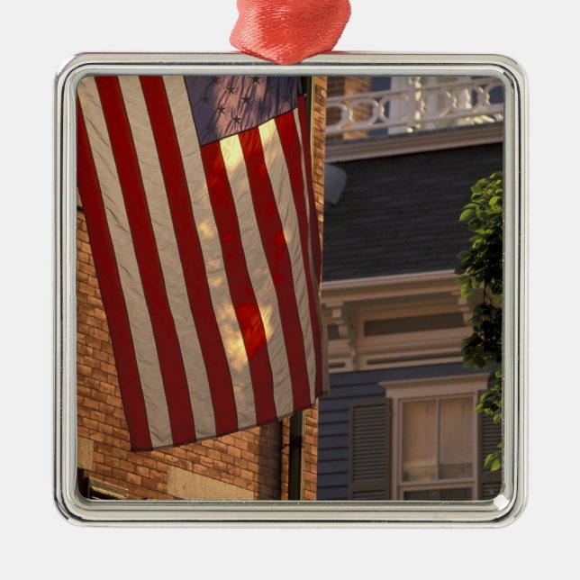 NA, USA, Massachusetts, Nantucket Island, Metal Tree Decoration (Front)