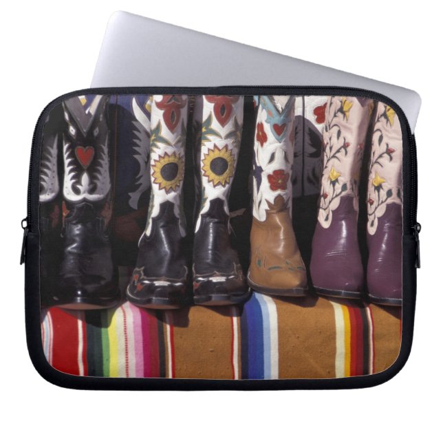 NA, USA, New Mexico, Santa Fe. Cowboy boots Laptop Sleeve (Front)