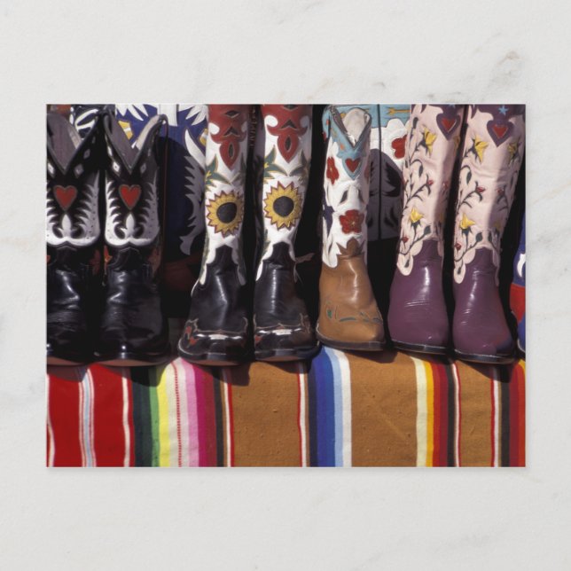 NA, USA, New Mexico, Santa Fe. Cowboy boots Postcard (Front)