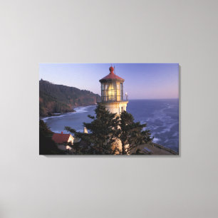 NA, USA, Oregon, Heceta Head Lighthouse, Canvas Print