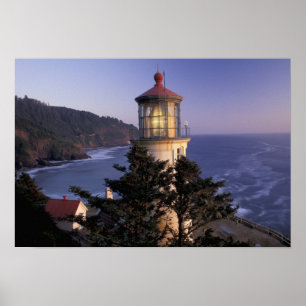 NA, USA, Oregon, Heceta Head Lighthouse, Poster