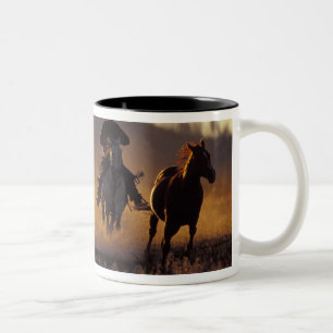 NA, USA, Oregon, Seneca, Ponderosa Ranch, Cowboy 2 Two-Tone Coffee Mug