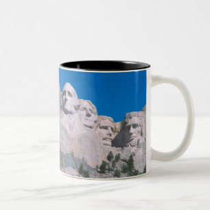 NA, USA, SD, Mount Rushmore. Two-Tone Coffee Mug