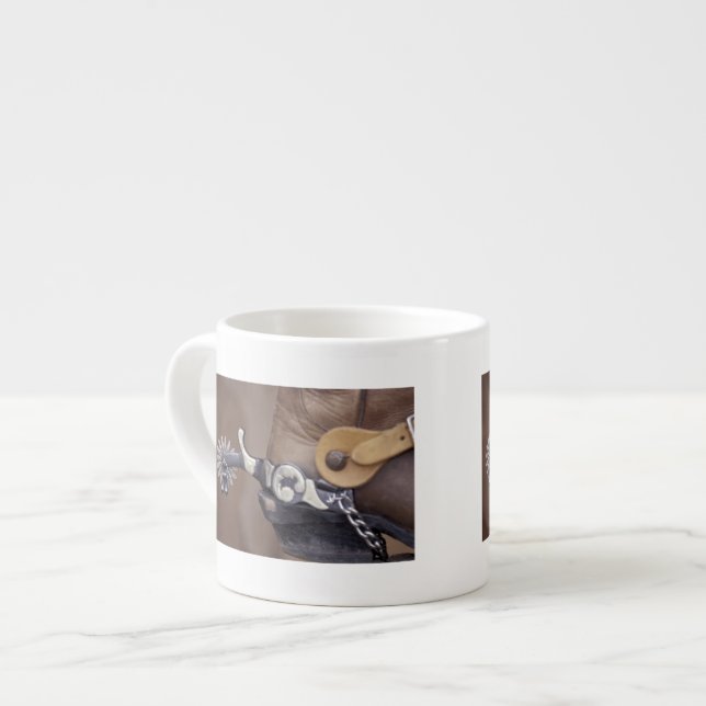 NA, USA, Texas, Lubbock Cowboy boot and spur Espresso Cup (Front Left)
