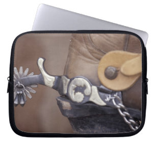 NA, USA, Texas, Lubbock Cowboy boot and spur Laptop Sleeve