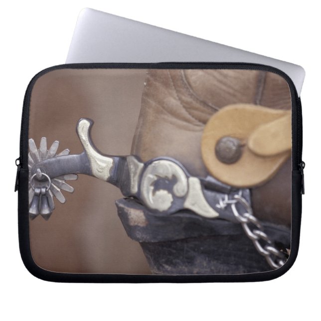 NA, USA, Texas, Lubbock Cowboy boot and spur Laptop Sleeve (Front)