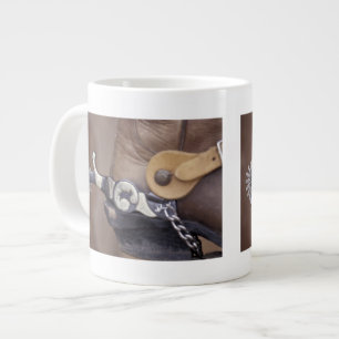 NA, USA, Texas, Lubbock Cowboy boot and spur Large Coffee Mug