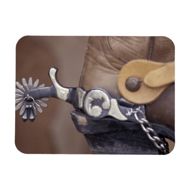 NA, USA, Texas, Lubbock Cowboy boot and spur Magnet (Horizontal)