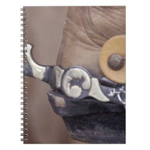 NA, USA, Texas, Lubbock Cowboy boot and spur Notebook