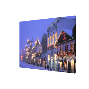 NA, USA, Washington, Leavenworth. Main Street Canvas Print