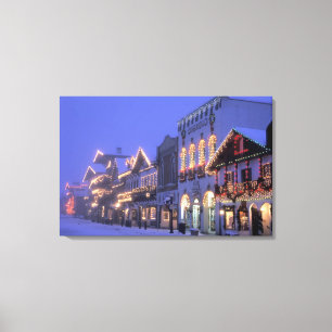 NA, USA, Washington, Leavenworth. Main Street Canvas Print