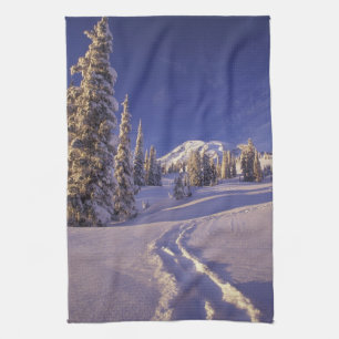 NA, USA, Washington, Mt. Rainier NP, Snowshoe Tea Towel