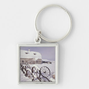 NA, USA, Washington, Uniontown, White barn and Key Ring