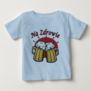 Na Zdrowie Toast With Beer Mugs Baby T-Shirt