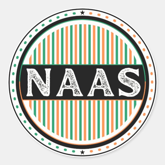 Naas City Pride Emblem – Irish Identity Classic Round Sticker (Front)