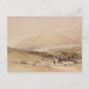 Nablous, ancient Shechem, April 17th 1839, plate 4 Postcard