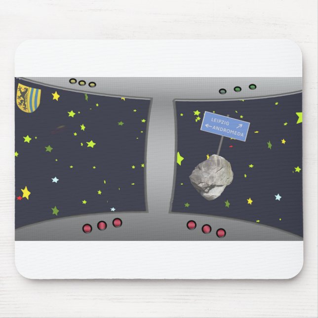 Nach Hause fliegen. Ein intergalaktischer Reisende Mouse Mat (Front)
