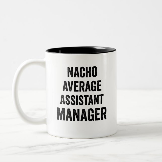Nacho Average Assistant Manager Two-Tone Coffee Mug (Left)