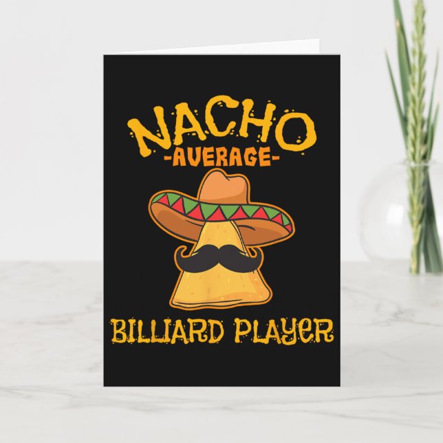 Nacho Average Billiard Player Cinco De Mayo Mexica Card (Front)