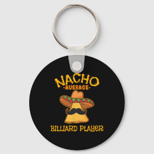 Nacho Average Billiard Player Cinco De Mayo Mexica Key Ring