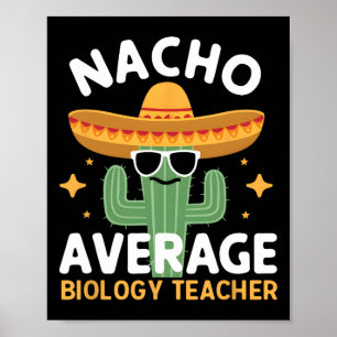 Nacho Average Biology Teacher Cinco De Mayo Mexica Poster