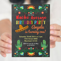 Nacho Average Birthday Party Invitation with photo