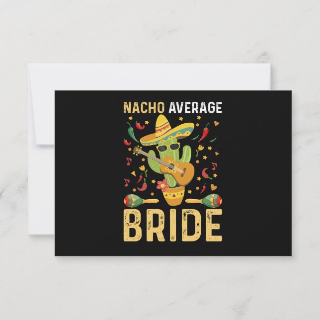 Nacho Average Bride Cinco De Mayo Mexican Wedding  Thank You Card (Front)