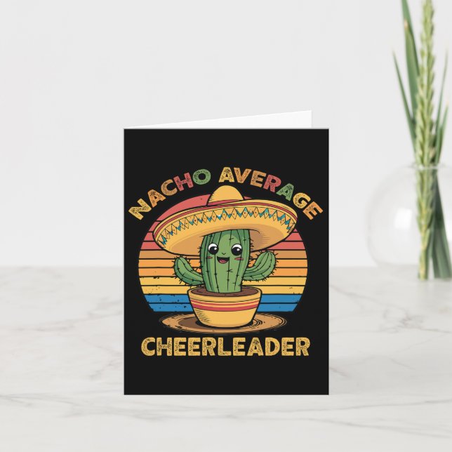 Nacho Average Cheerleader Mexican Cinco De Mayo Fu Card (Front)