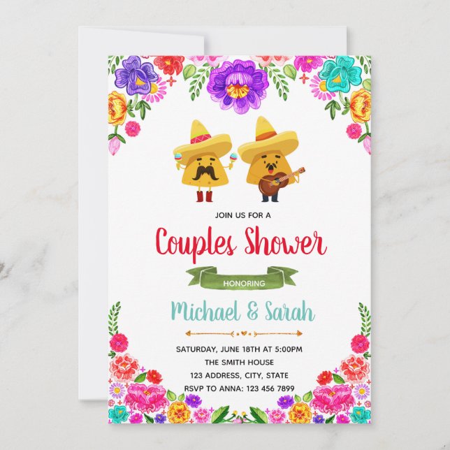 Nacho average couples shower invitation (Front)