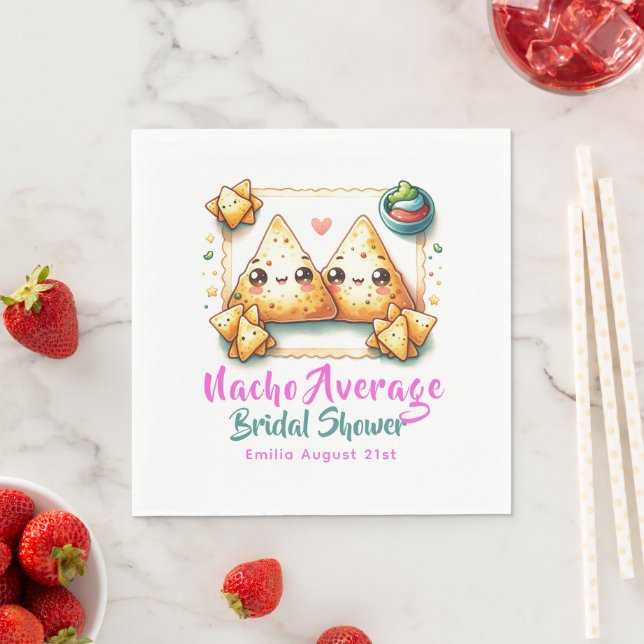 Nacho Average Fiesta! Last Party Bridal Shower Napkin (Insitu)