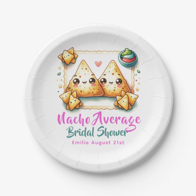 Nacho Average Fiesta! Last Party Bridal Shower Paper Plate (Front)