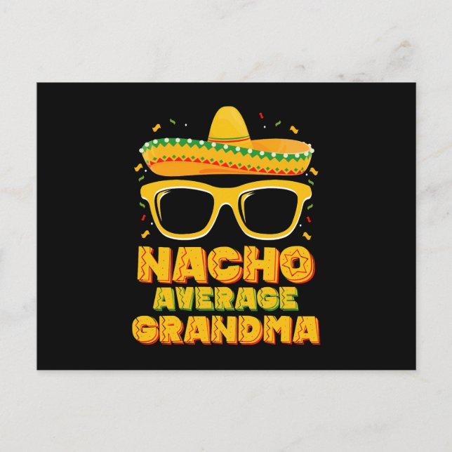Nacho Average Grandma Cinco De Mayo Family Postcard (Front)