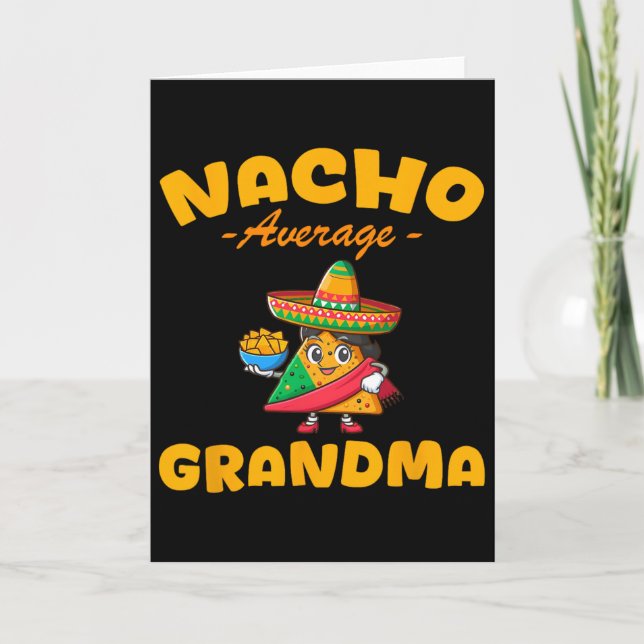 Nacho Average Grandma Cinco De Mayo Mexican Matchi Card (Front)