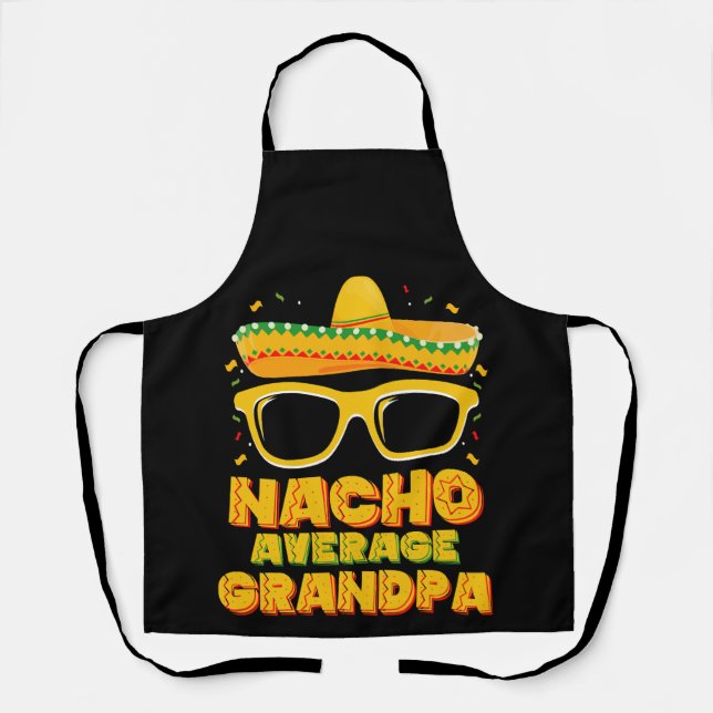Nacho Average Grandpa Cinco De Mayo Family Apron (Front)